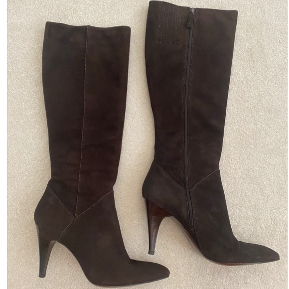 VIA SPIGA SUEDE KNEE HIGH HEELED BOOTS - Picture 6 of 16